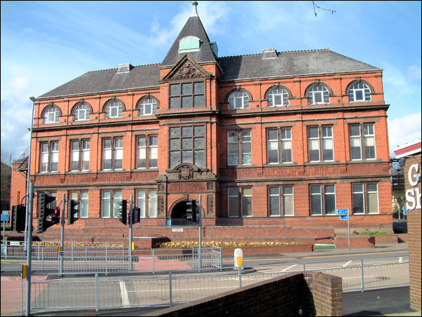 Tunstall Public Library, formerly Victoria Institute, and public baths, 1889