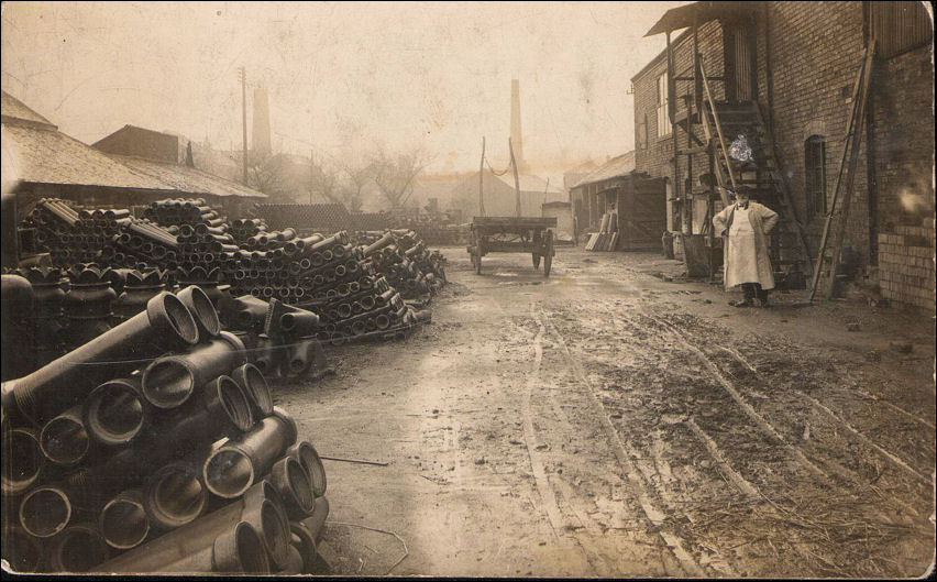 Hubert N. Marks at his Builders' Merchant in Copeland Street, Stoke - c.1900