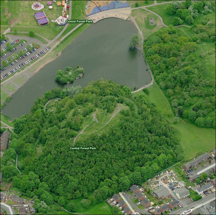 the two spoil tips are now covered in 100's of mature trees