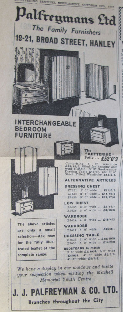 J.J. Palfreyman & Co. Ltd, 'The Family Furnishers'