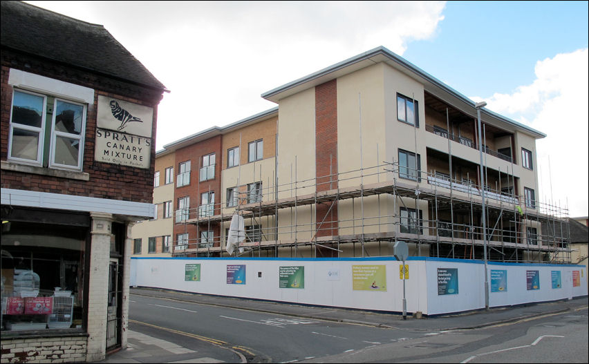 on the opposite corner is a development by the Staffordshire Housing Association 