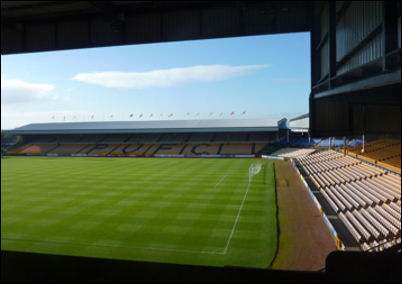 Blue skies over Vale Park 