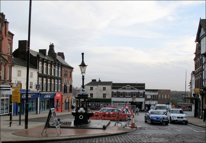 St. John's Square - dominated by cars and building work