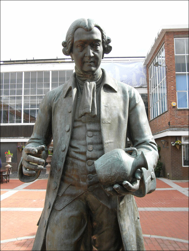 Josiah Wedgwood I, holding a replica of the Portland Vase