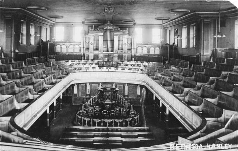 postcard of Bethesda church interior 