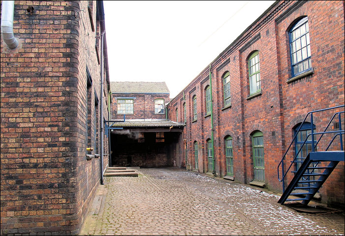 this view of the yard retains the Victorian layout 