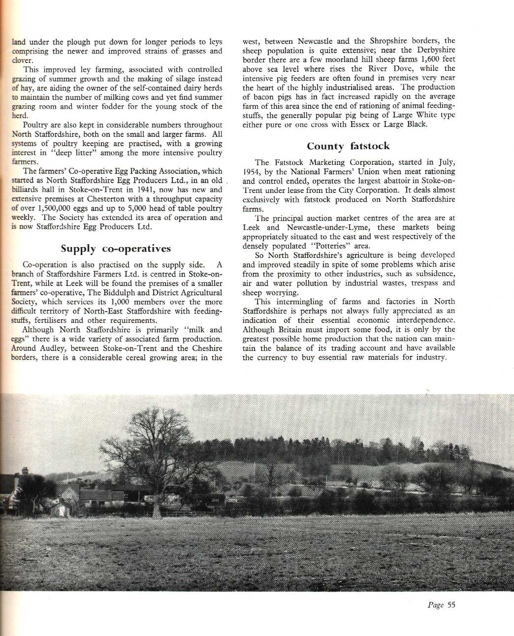 Some of Britain's finest acres" The problems and progress of agriculture, amid the industrial complex of North Staffordshire