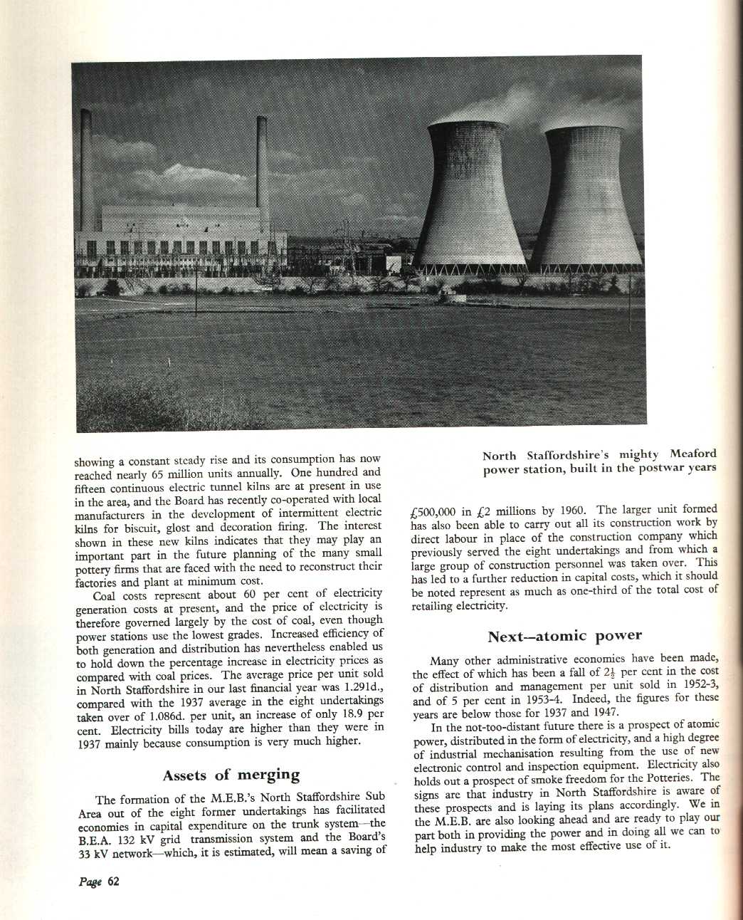 The power behind Industry" Article on electricity