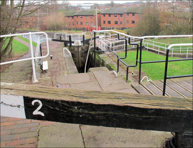 lock 1 - taken from lock 2 - looking towards Etruria basin 