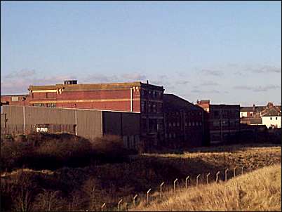 The old co-op bakery building alongside the bed of the old canal 