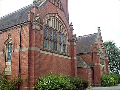 The front view showing the two chapels