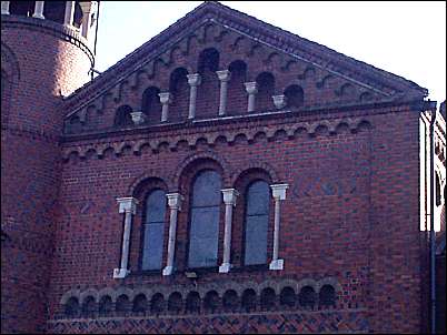 triple window over the entrance