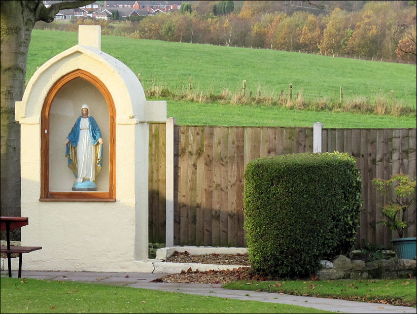 Marian Shrine in the church garden 