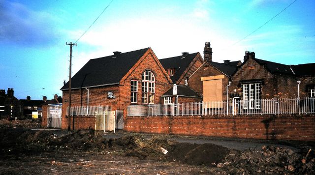 Gresham Street looking at bottom side of school