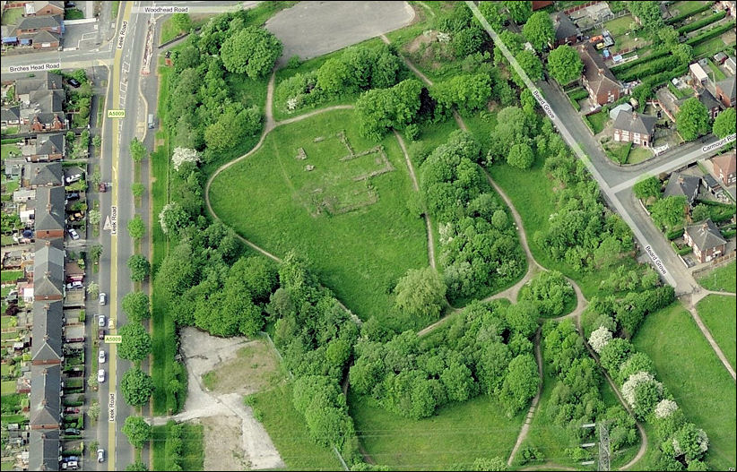 the extent of the remains of the walls of the Abbey buildings