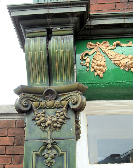 Tiles around the corner of the door