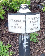 Milepost on canal - near Whieldon Rd.