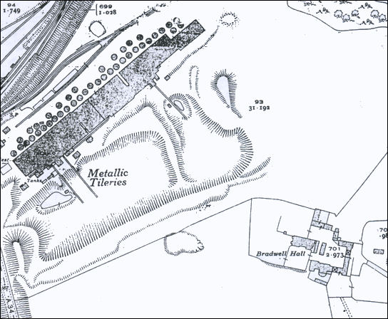 1937 OS map showing the Metallic Tileries