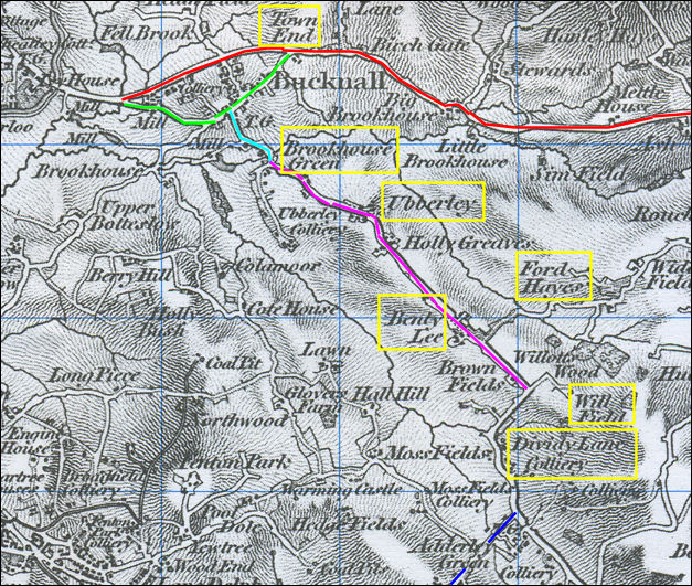 Map of the Bentilee area c.1840