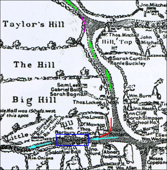 Burslem in 1750 - based on a plan by Enoch Wood