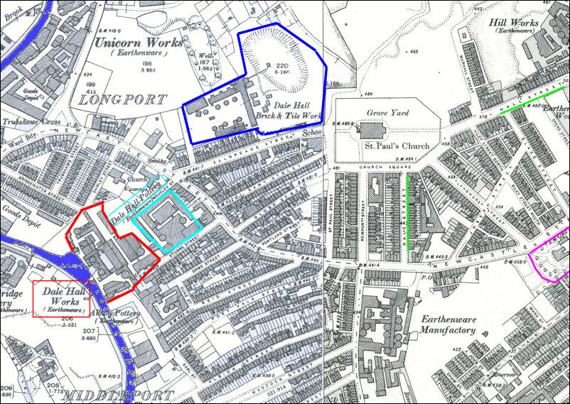 1898 OS map of the Dalehall area