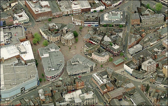 Hanley town centre - 'an archipelago of island sites'.  