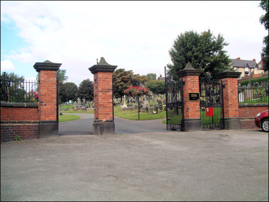 Tunstall Cemetery - the lower entrance on Clay Hills