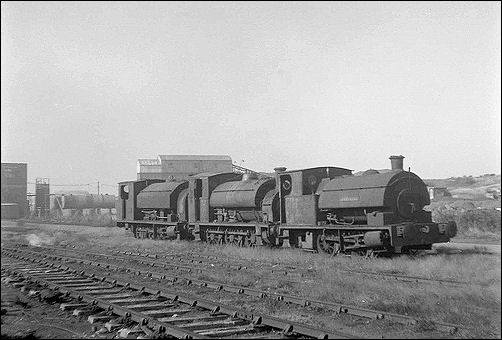 Birchenwood Gas & Coke Co, Kidsgrove, three of the four Saddletanks