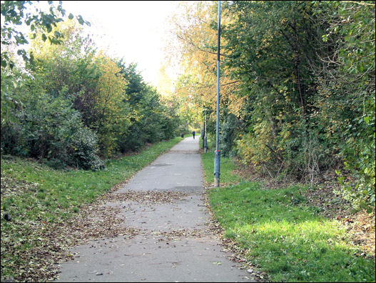 the route of the loop line from Heathcoate Street towards the West Coast Main line  