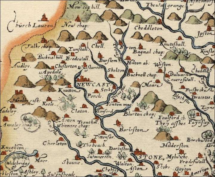 The Newcastle and Stoke-on-Trent area of North Staffordshire in 1577