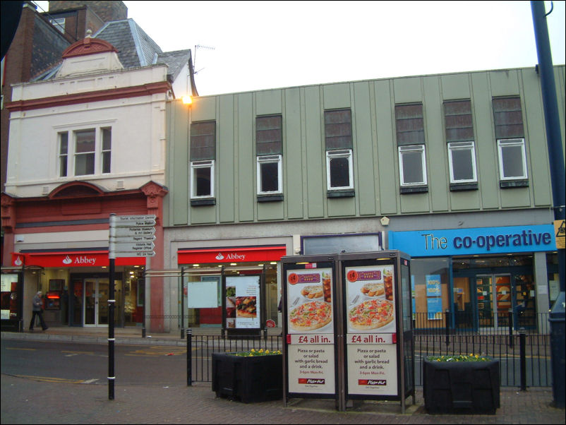 the left hand part of the Angel Vaults is still standing today and is used by The Abbey Building Society. 