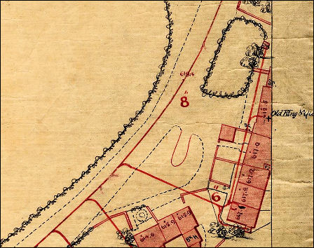 map showing the the Old King and Queen Inn on Sneyd Street