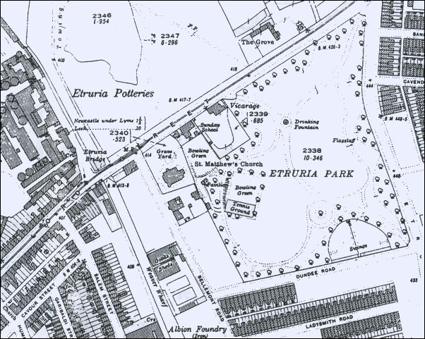 1924 OS Map of Etruria 