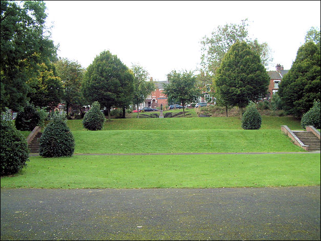 Looking towards Baskerville Road and the raised area