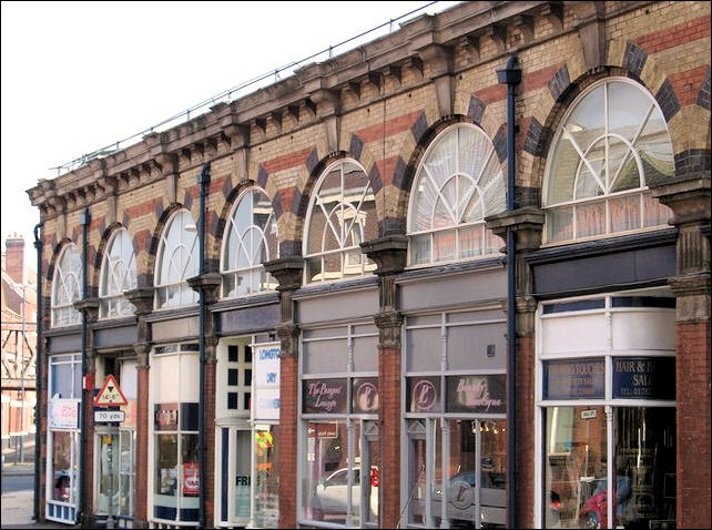 some of the market shops fronting the Strand