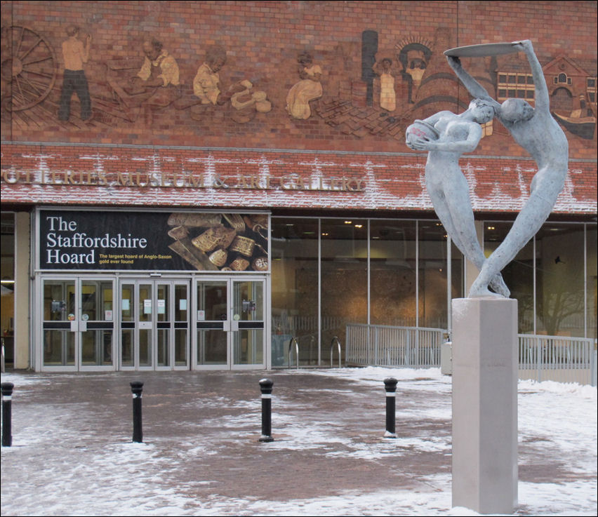 The Light Source statue, commissioned as part of the celebrations marking 100 years since federation, was unveiled outside the Potteries Museum and Art Gallery, in Hanley on the 3rd December 2010