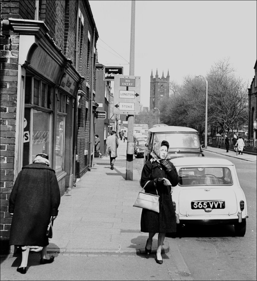 Cambell Road in 1967 - before the A500 dual carriageway was built in 1974-77