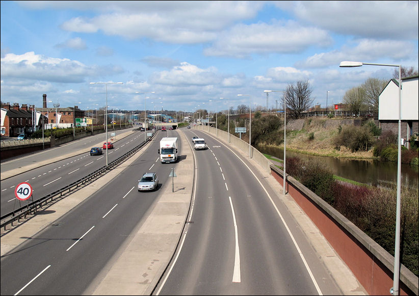 A500 from Glebe Street Bridge