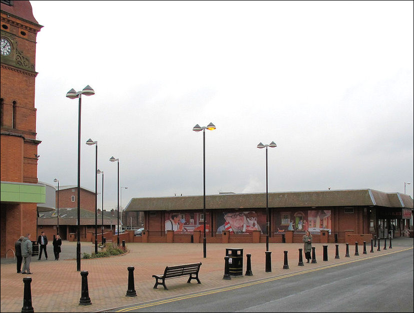 the three paintings by Vicky Mount at Stoke Market, in South Wolfe Street