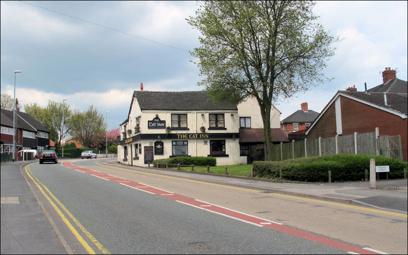 the view up Keelings Road towards Hanley Green