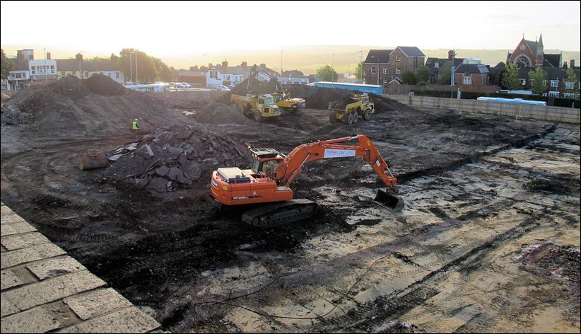 ground works on the John Street open air car park in preparation for the new bus station 