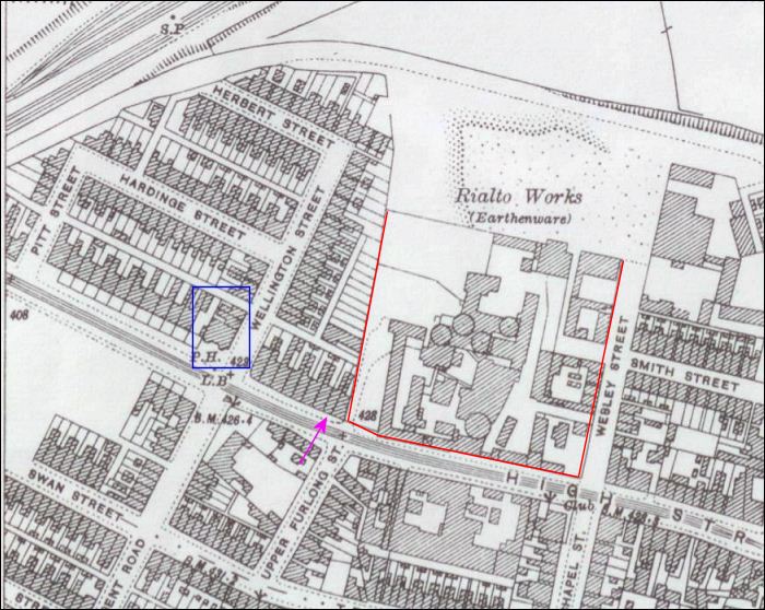 1922 map of High Street East 