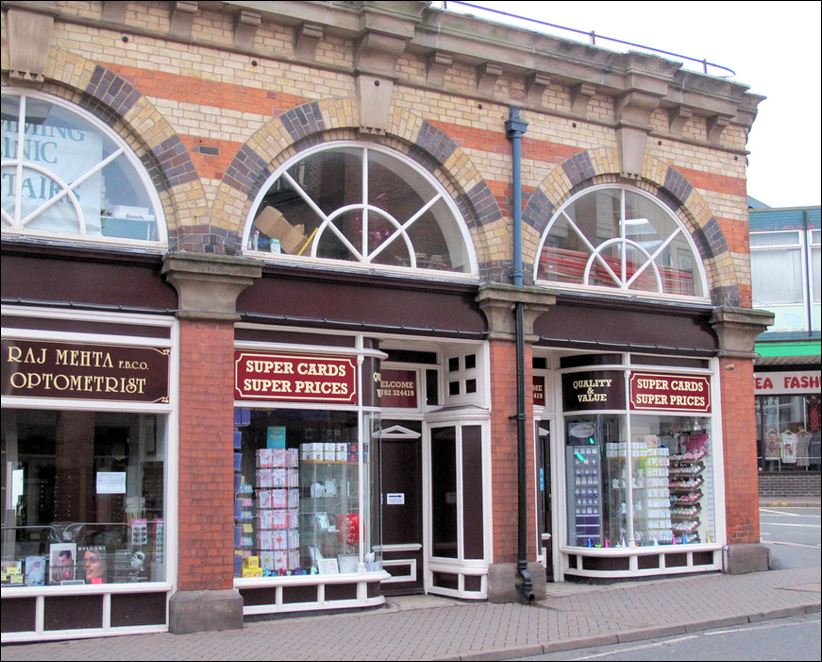 the frontage of the market shops on the Strand 