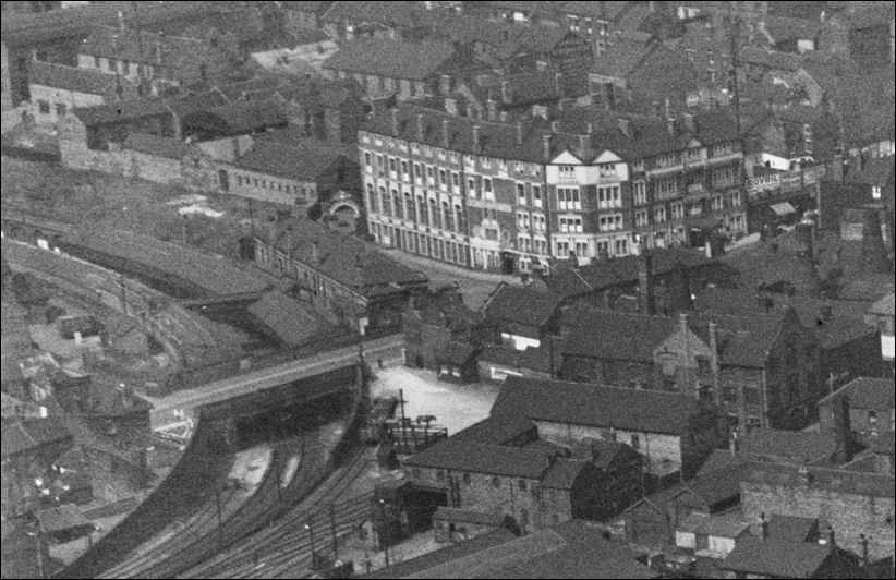 Hanley station "in a deep cutting and on a very sharp curve"