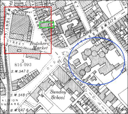 1898 OS map of the Charles Street Works.