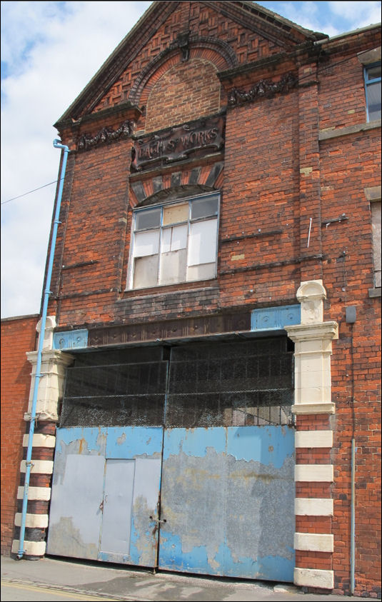 Entrance and pediment to the Bath Street Works