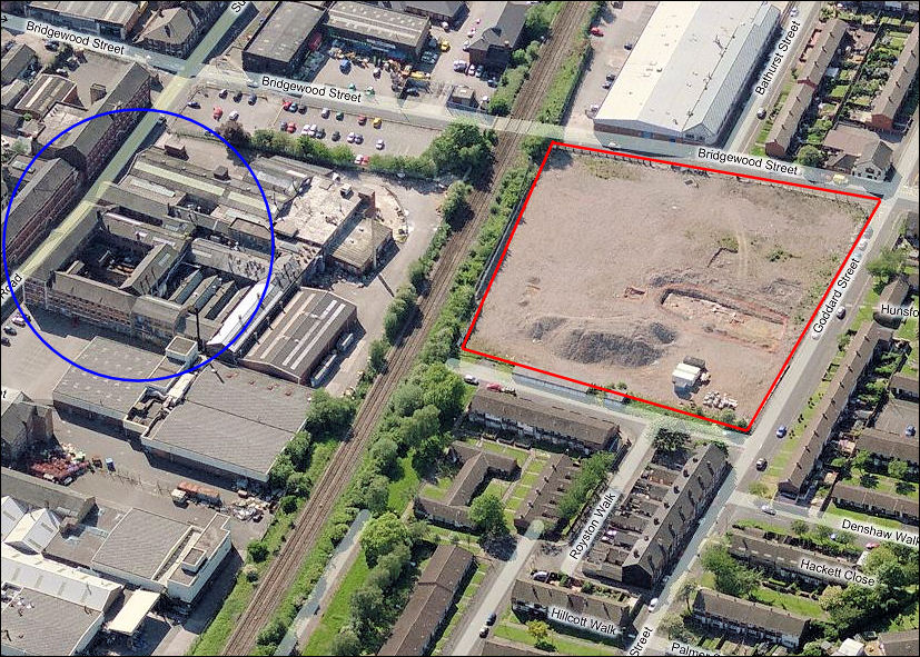 location of the works of Bridgwood & Son and Wood and Gregory (later Colclough China)