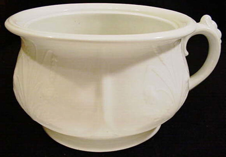 White Ironstone PRAIRIE SHAPE Joseph Clementson CHAMBER POT