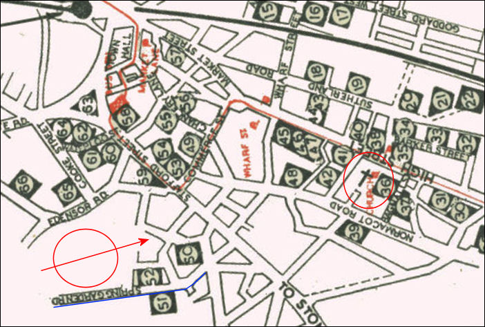 pottery works in Longton in 1947