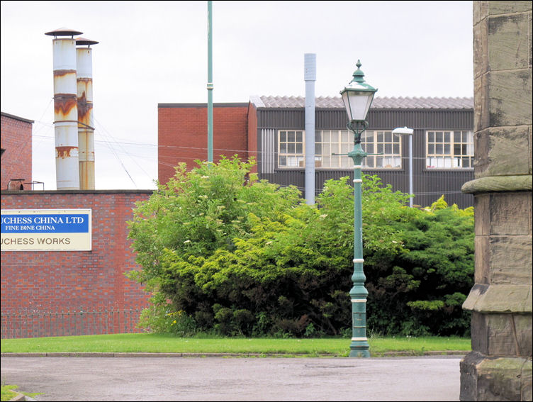 2011 photo showing the corner of Duchess China opposite St. James Church 